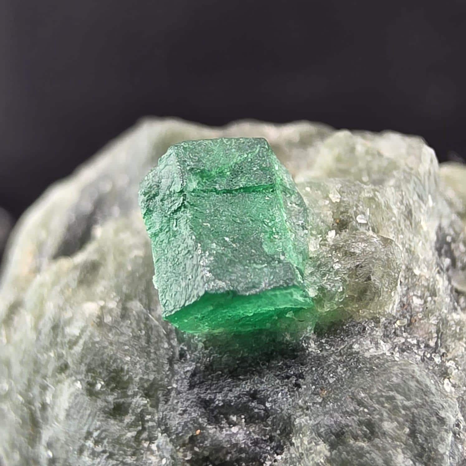 Natural Swat Emerald Crystal on Matrix  Pakistan Mineral Specimen (30g)