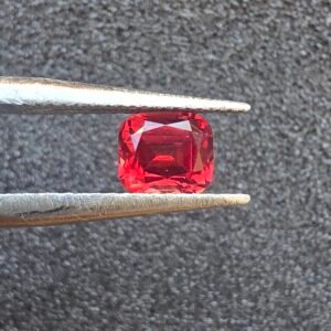 Natural Mogok Red Spinel 1ct Cushion Cut Loose Gemstone 5.4x4.7mm Certified Myanmar Spinel for Ring