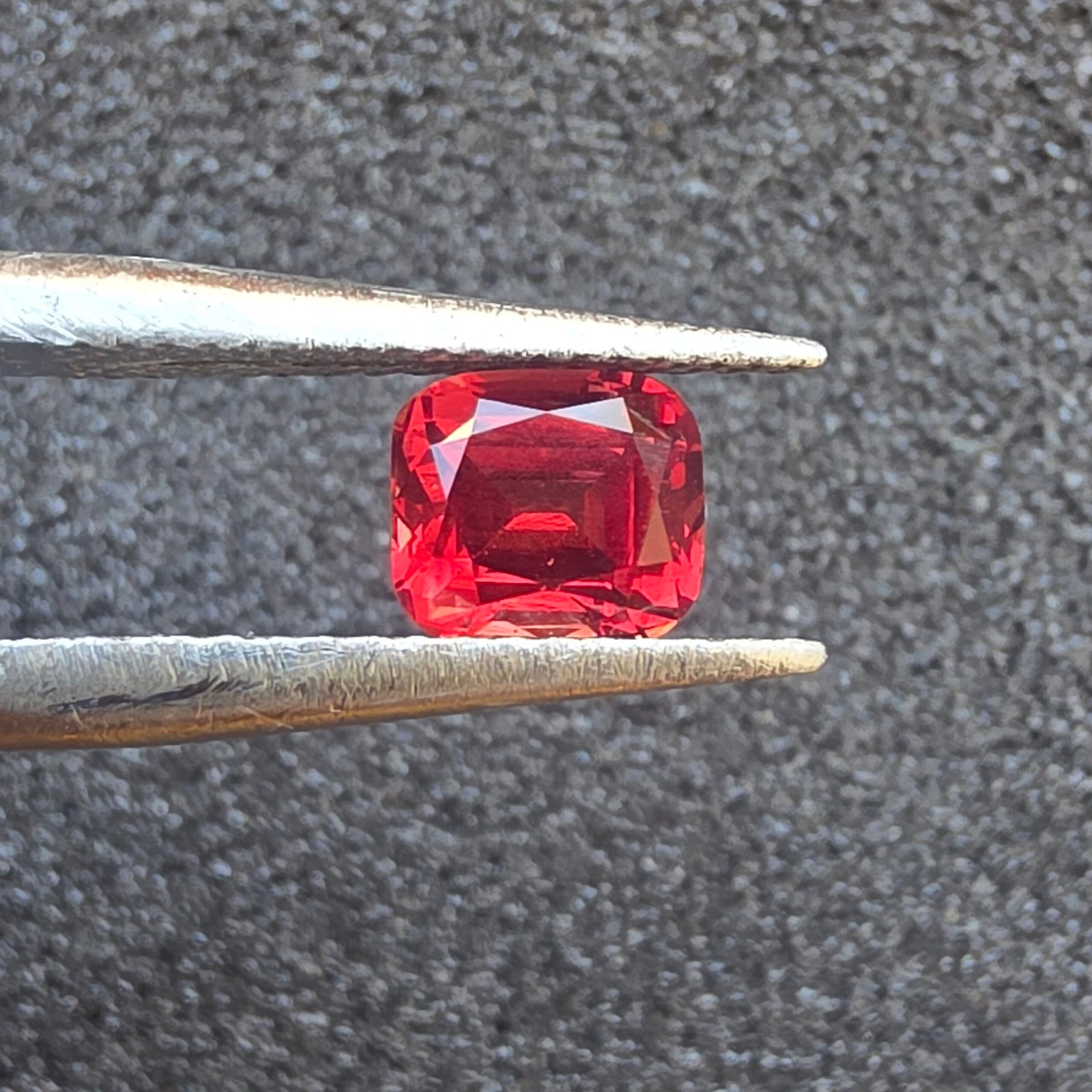 Natural Mogok Red Spinel 1ct Cushion Cut Loose Gemstone 5.4x4.7mm Certified Myanmar Spinel for Ring