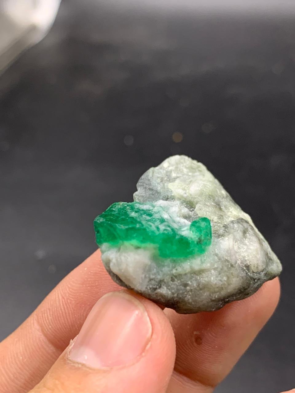 Natural Swat Emerald on Mother Rock | 21.09g Specimen Crystal | Raw Green Emerald - Image 7
