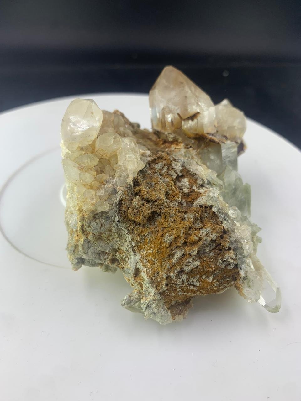 Quartz with Brookite Crystal Cluster on Matrix - Image 2
