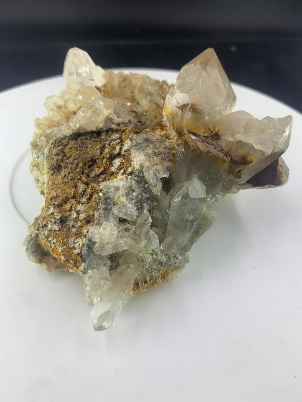 Quartz with Brookite Crystal Cluster on Matrix - Image 3