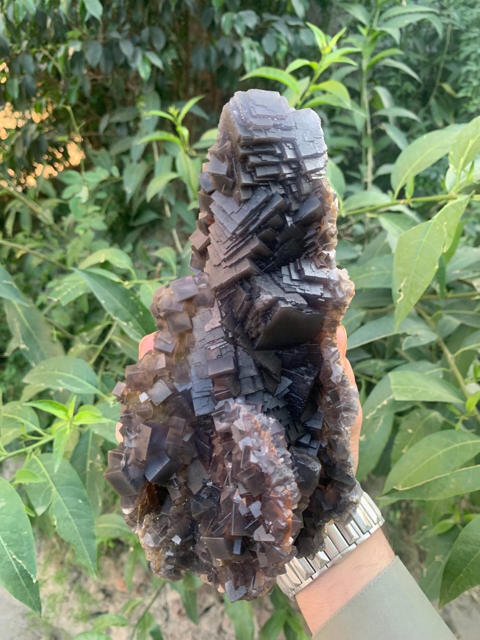Majestic Dark Cubic Fluorite Cluster - Image 6