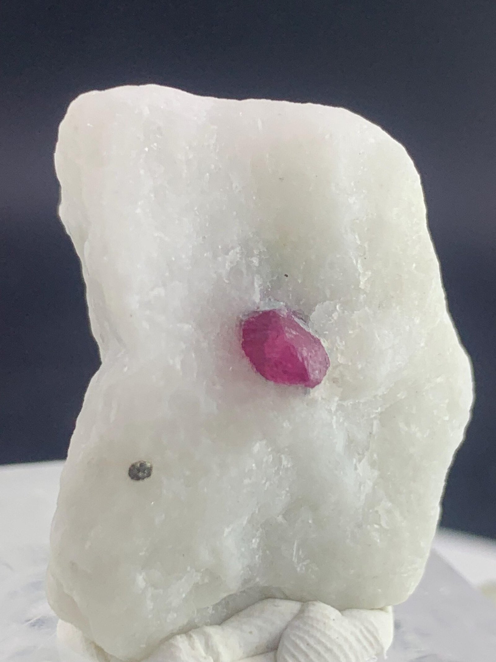 Vivid Pink Ruby Crystals in White Matrix - Image 2