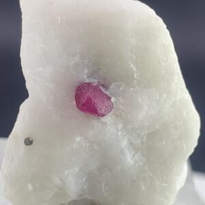 Vivid Pink Ruby Crystals in White Matrix