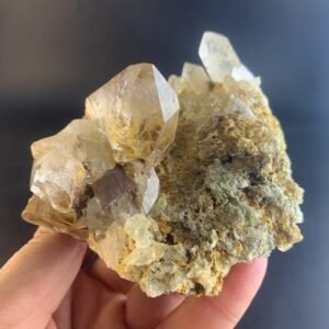 Quartz with Brookite Crystal Cluster on Matrix