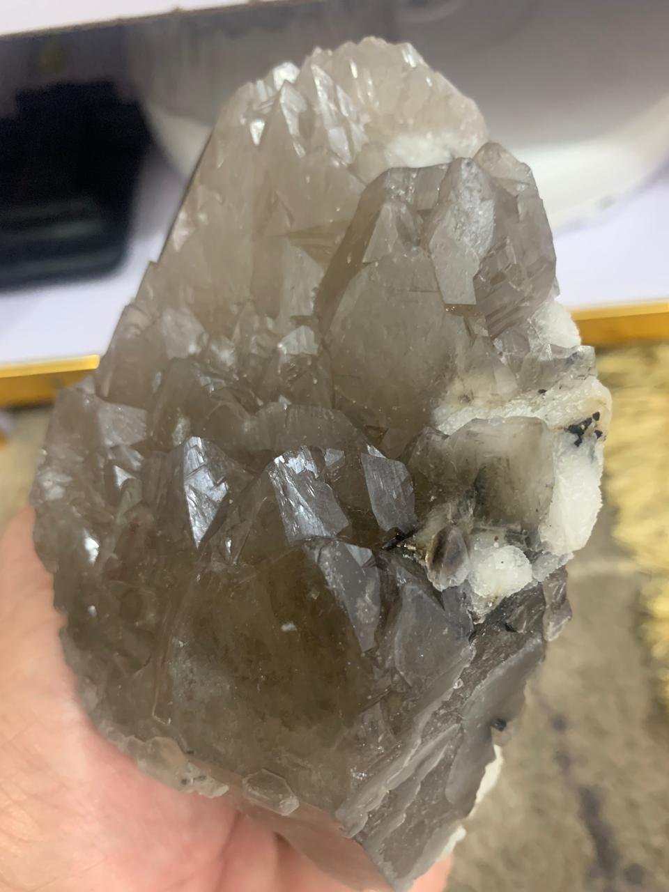 Afghanistan Smoky Window Quartz Cluster 536g | High Luster Natural Crystal Specimen | 126 x 82 x 50 mm - Image 6