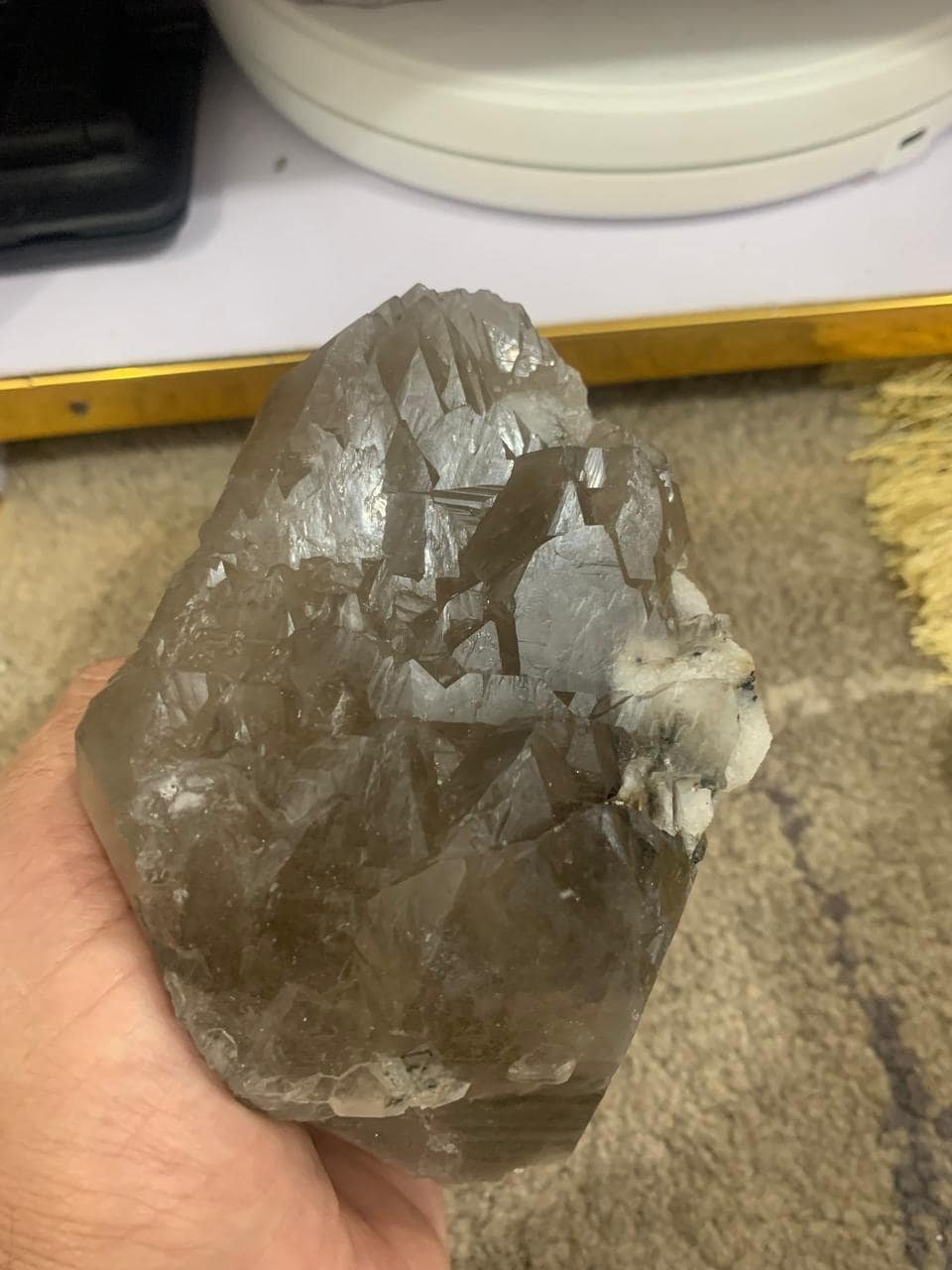 Afghanistan Smoky Window Quartz Cluster 536g | High Luster Natural Crystal Specimen | 126 x 82 x 50 mm - Image 5