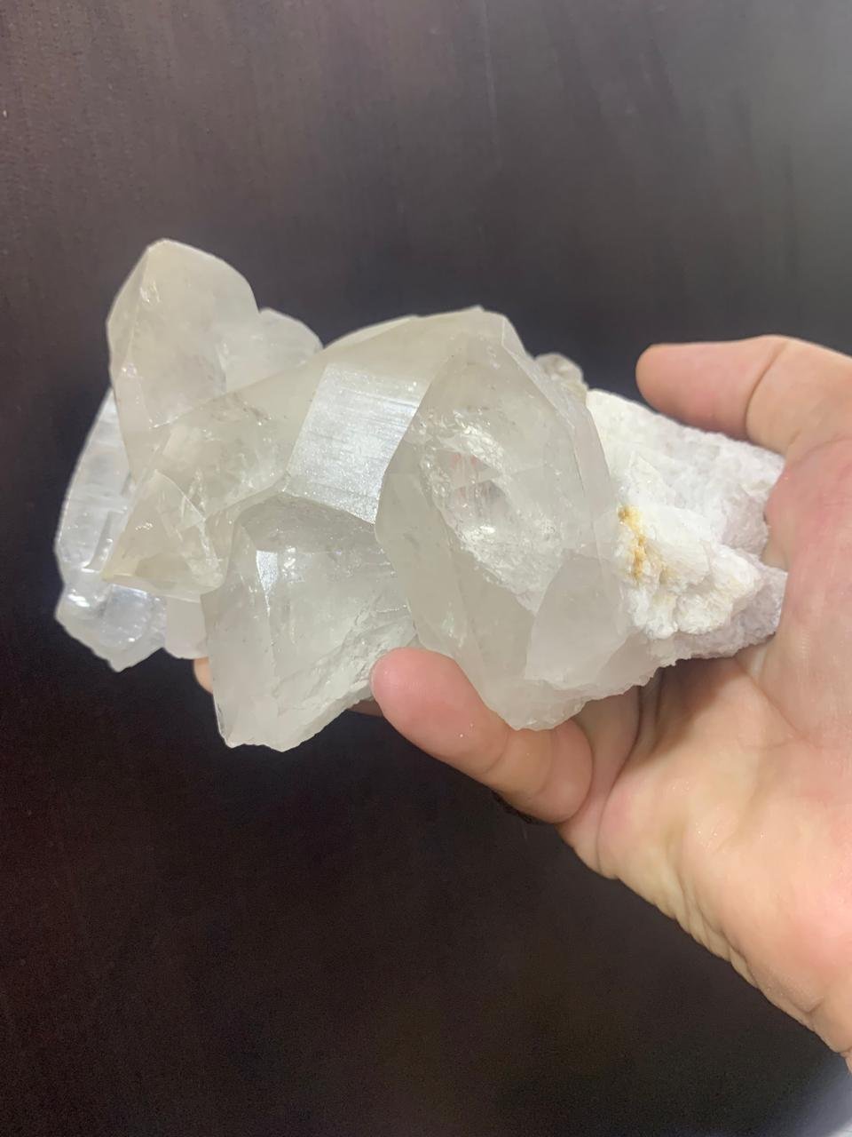 Large Natural Clear Quartz terminated Cluster on mother rock Raw Crystal Specimen - Image 6