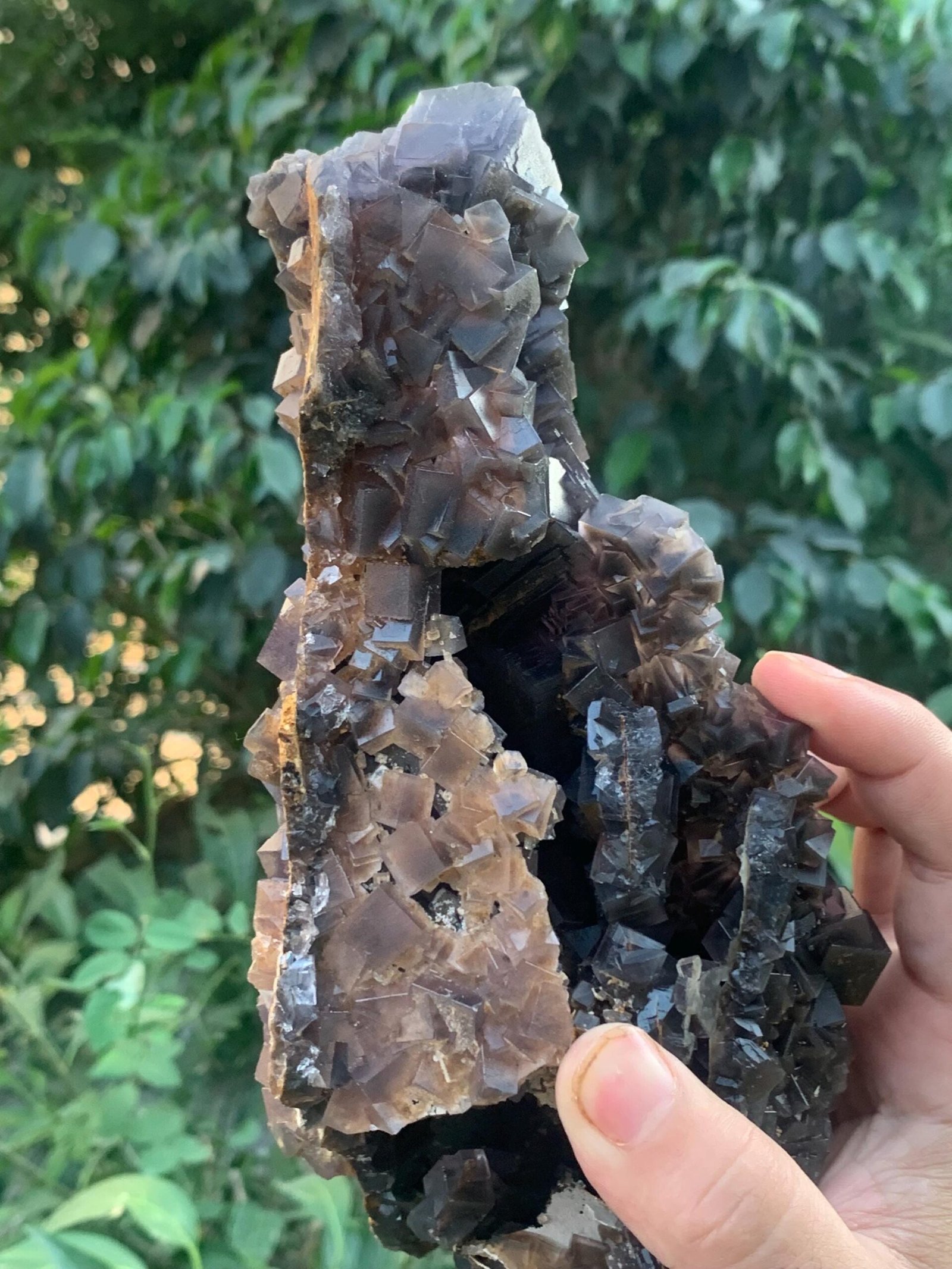 Majestic Dark Cubic Fluorite Cluster - Image 4