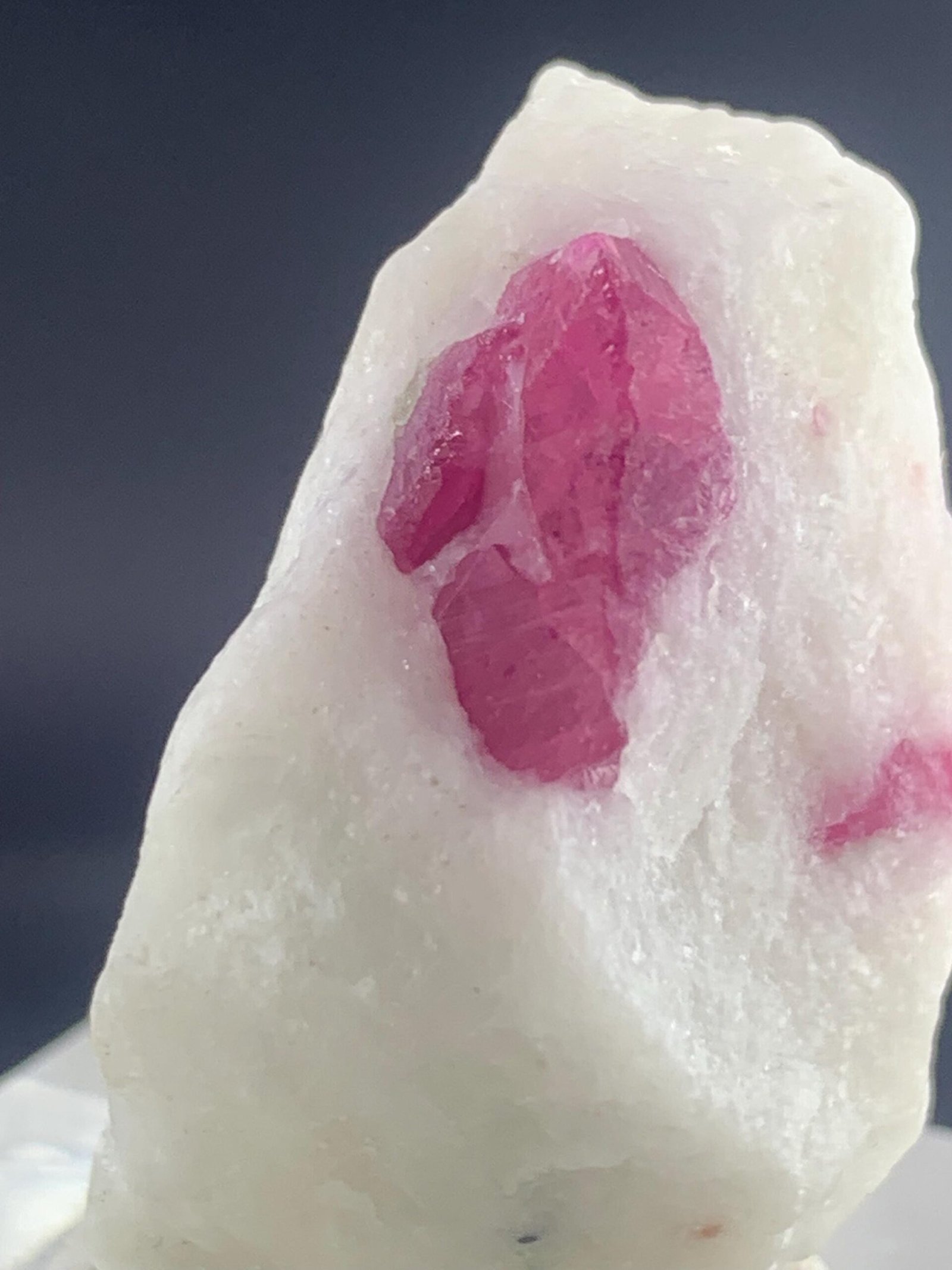 Ruby Crystal on White Matrix
