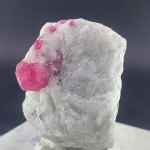 Vivid Pink Ruby Crystals in White Matrix