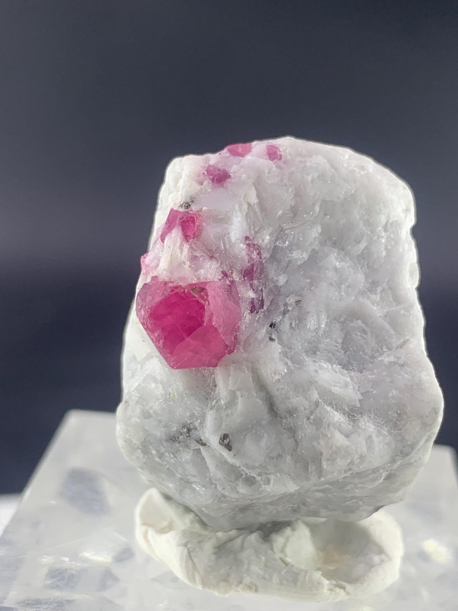 Vivid Pink Ruby Crystals in White Matrix - Image 4