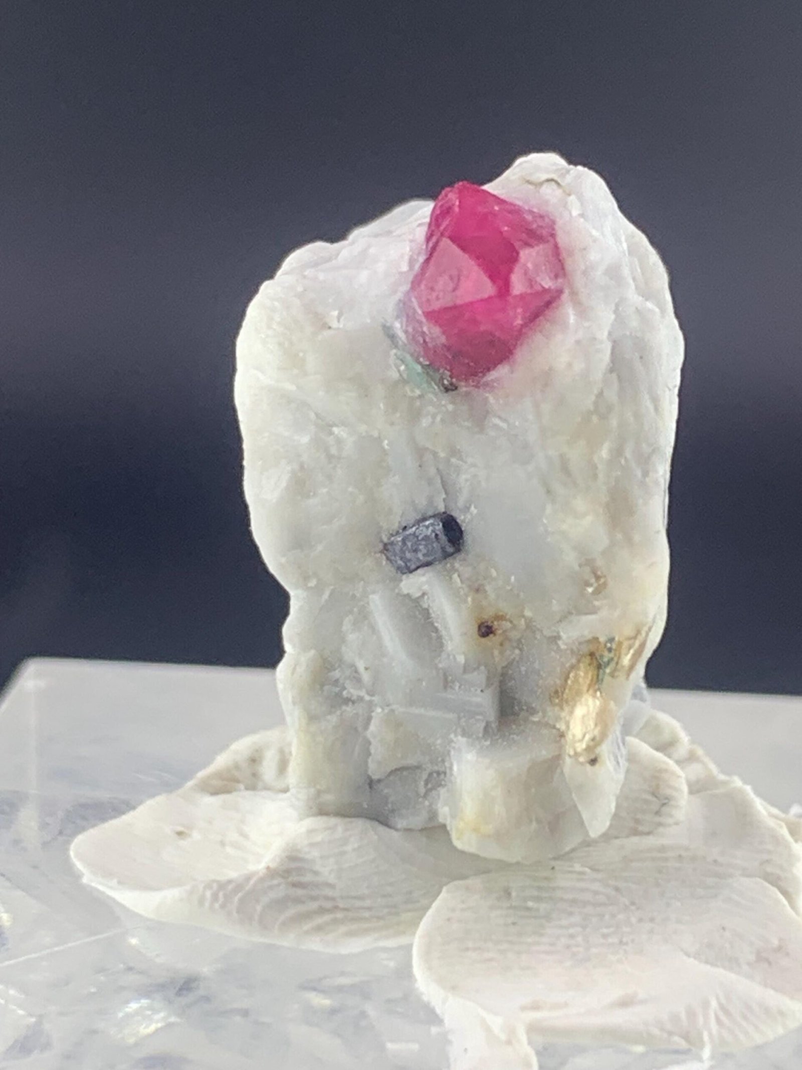 Pink Ruby Crystals in White Matrix - Image 3