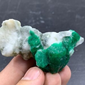 Natural Swat Emerald Crystal on Matrix Specimen 64 Gram | Raw Green Emerald Mineral Cluster |