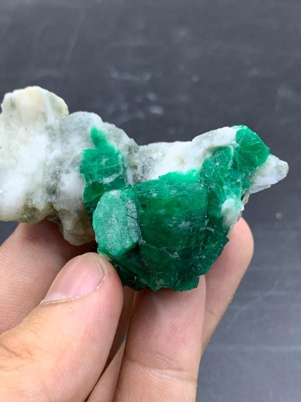 Natural Swat Emerald Crystal on Matrix Specimen 64 Gram | Raw Green Emerald Mineral Cluster | - Image 3