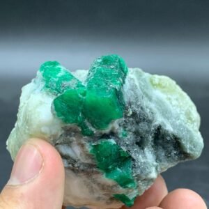 Natural Swat Emerald Crystal Specimen 236 Gram | Raw Green Emerald on Matrix