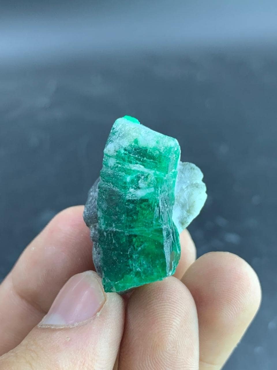 Natural Swat Emerald Crystal Specimen on Matrix 22.26g | Raw Green Emerald