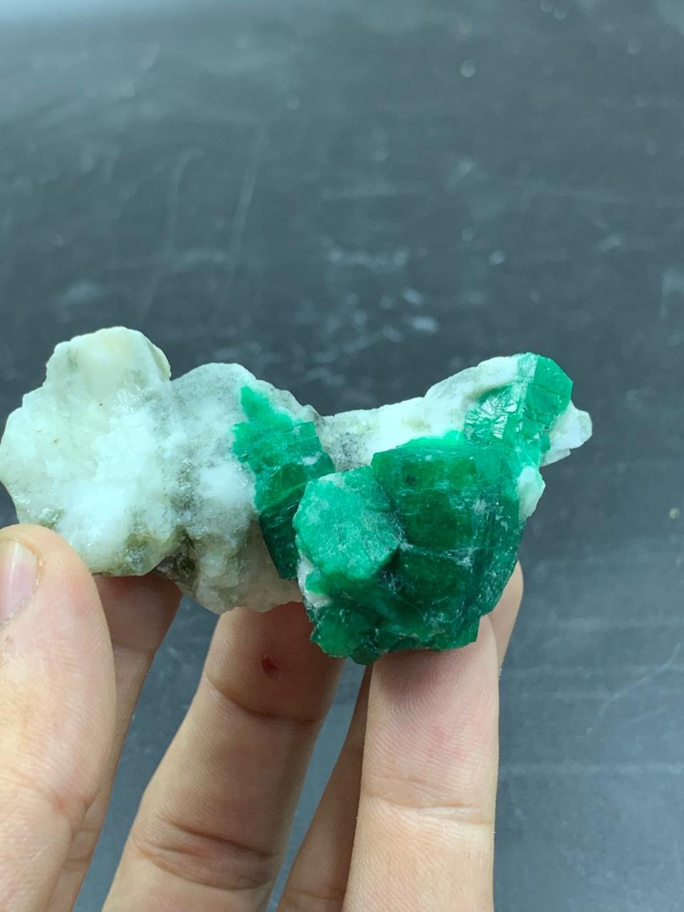 Natural Swat Emerald Crystal on Matrix Specimen 64 Gram | Raw Green Emerald Mineral Cluster | - Image 6