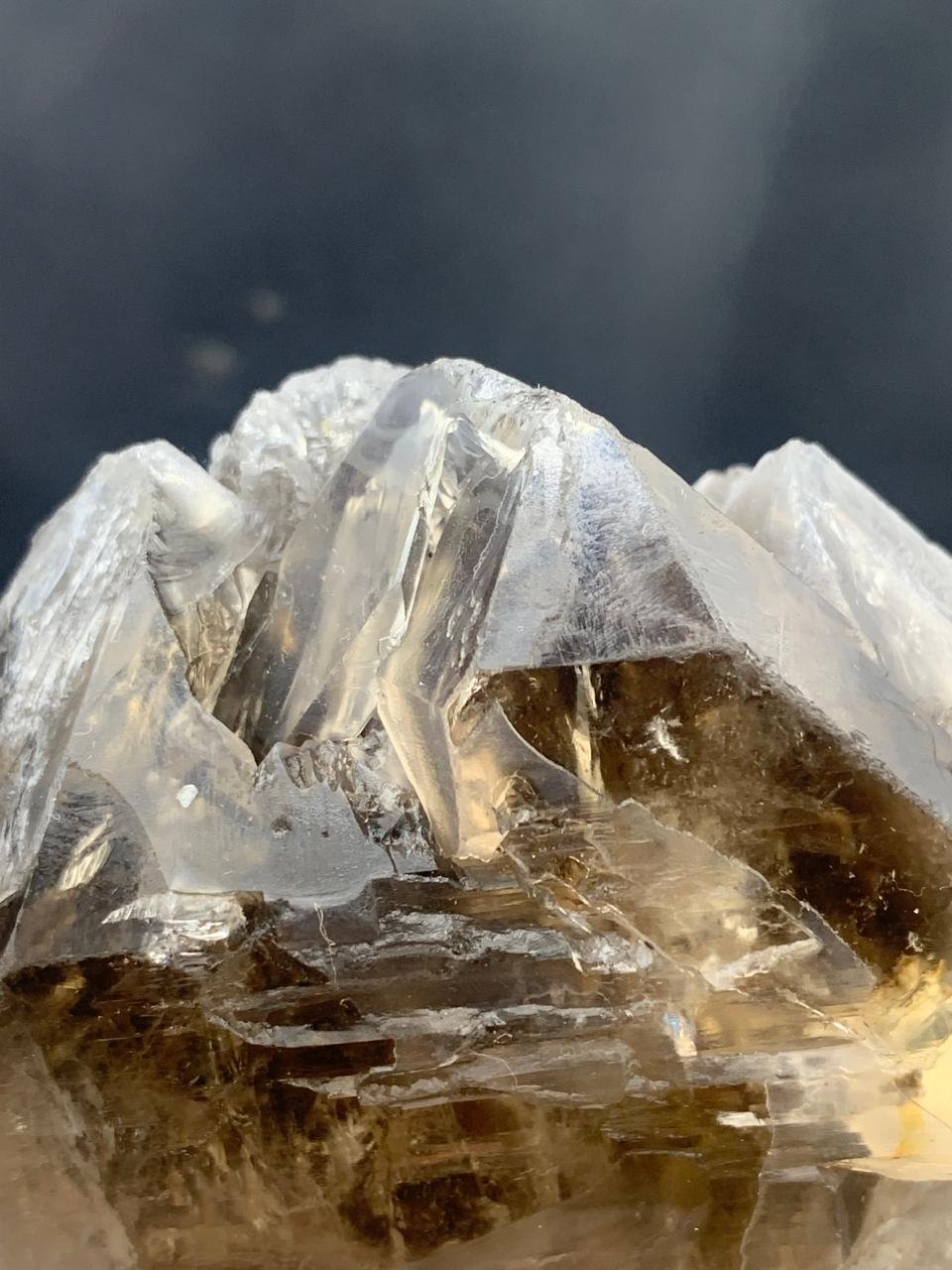 Window Smoky Quartz Cluster   314g High-Luster Multi-Window Formation | 75 x 82 x 43 mm