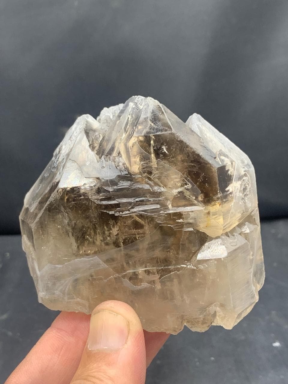 Window Smoky Quartz Cluster 314g High-Luster Multi-Window Formation | 75 x 82 x 43 mm - Image 3