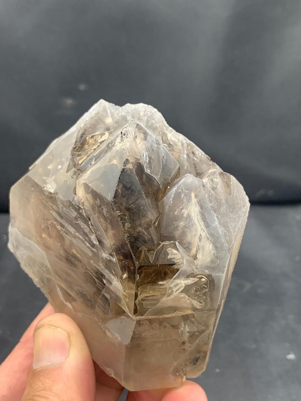 Window Smoky Quartz Cluster 314g High-Luster Multi-Window Formation | 75 x 82 x 43 mm - Image 6