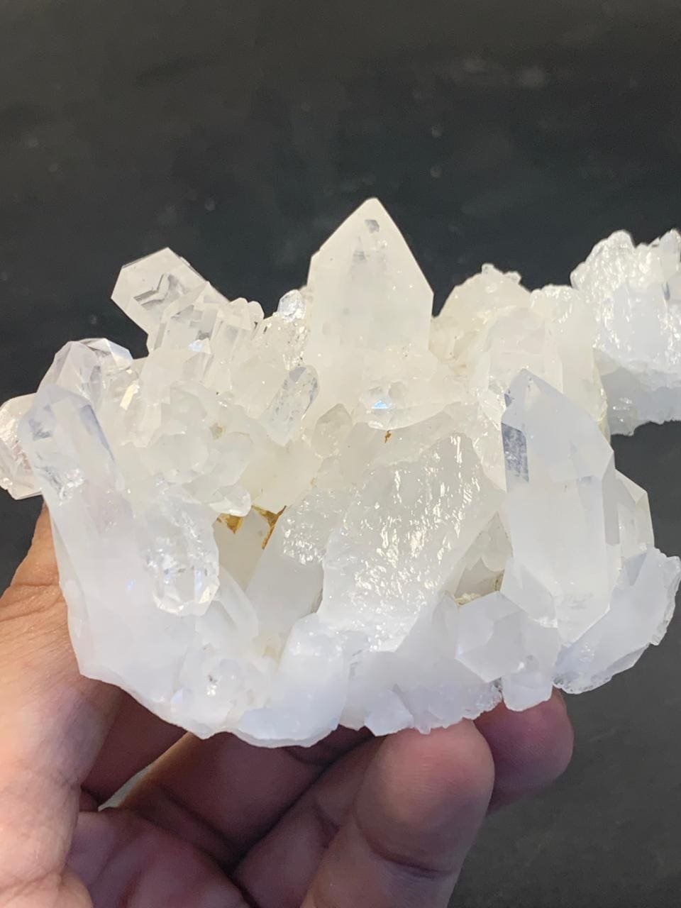 Natural Clear Quartz Crystal Cluster Specimen 215g | Terminated Quartz Points on Matrix | Collector Mineral Display | Healing Crystal Decor