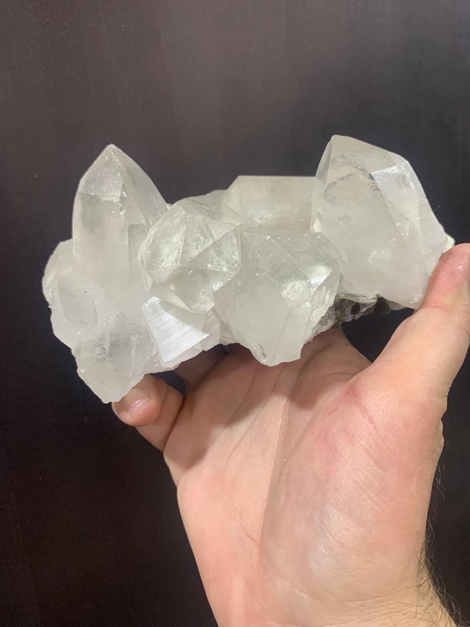 Large Natural Clear Quartz terminated Cluster on mother rock Raw Crystal Specimen - Image 5