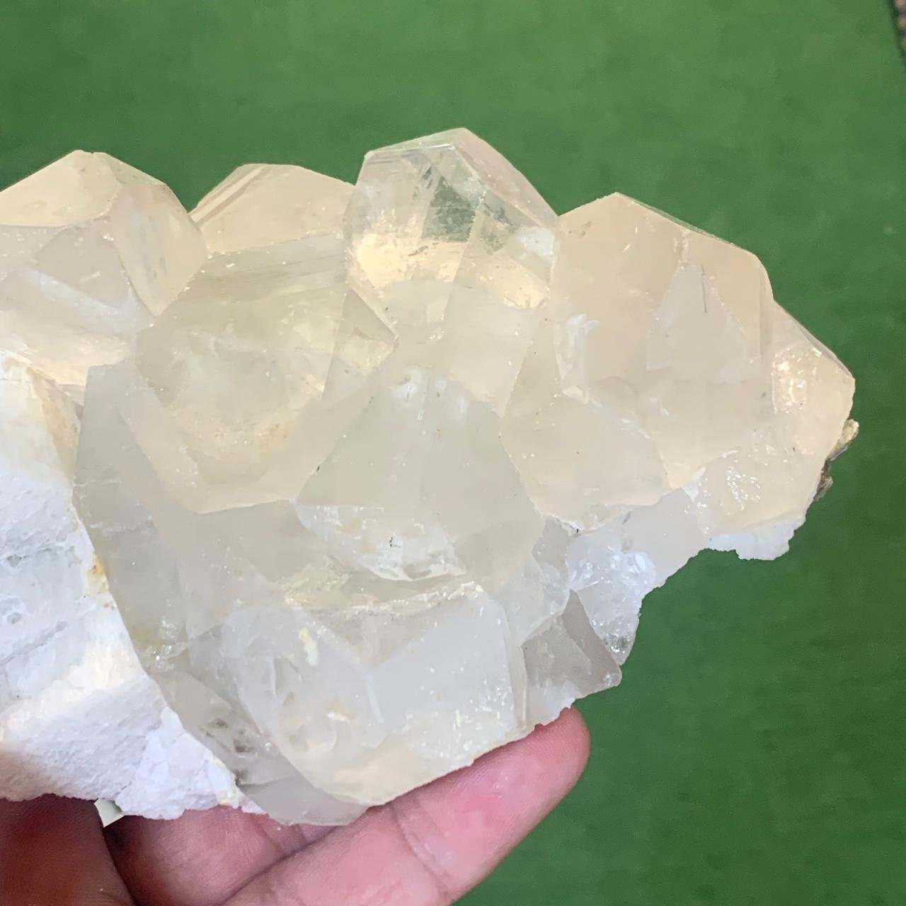 Large Natural Clear Quartz terminated Cluster on mother rock Raw Crystal Specimen - Image 2