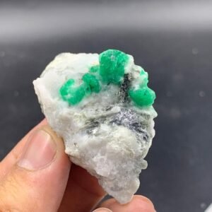 Natural Swat Emerald Specimen on Matrix   Raw Green Emerald Crystal from Pakistan   Mineral Collector Stone   50g