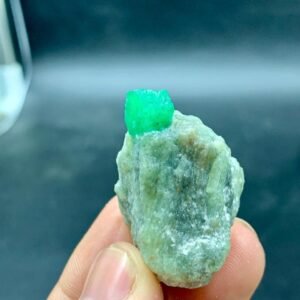 Natural Swat Emerald Specimen 21.55g | Raw Green Emerald Crystal on Matrix | Pakistani Mineral Collector Stone