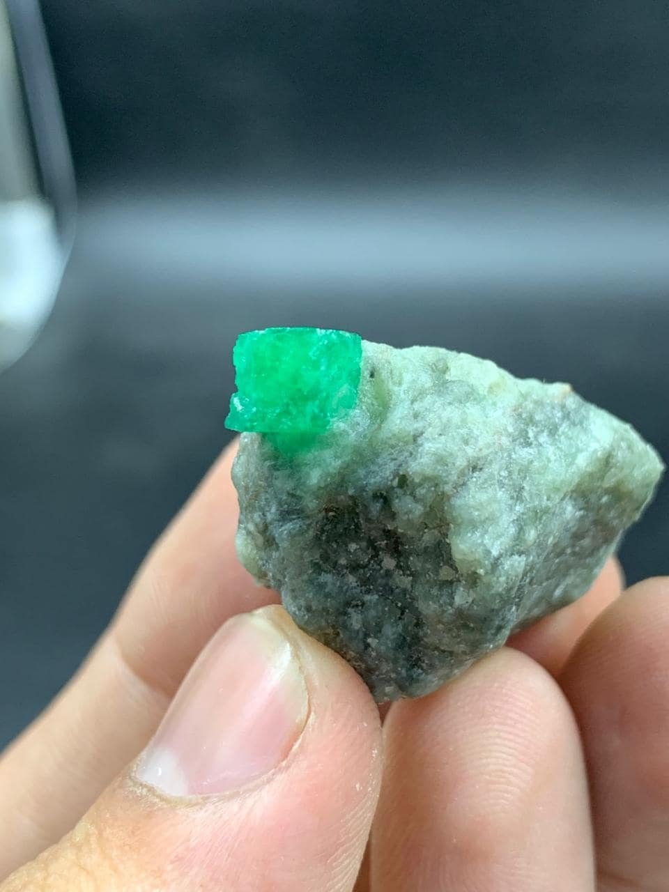 Natural Swat Emerald Specimen 21.55g | Raw Green Emerald Crystal on Matrix | Pakistani Mineral Collector Stone - Image 3