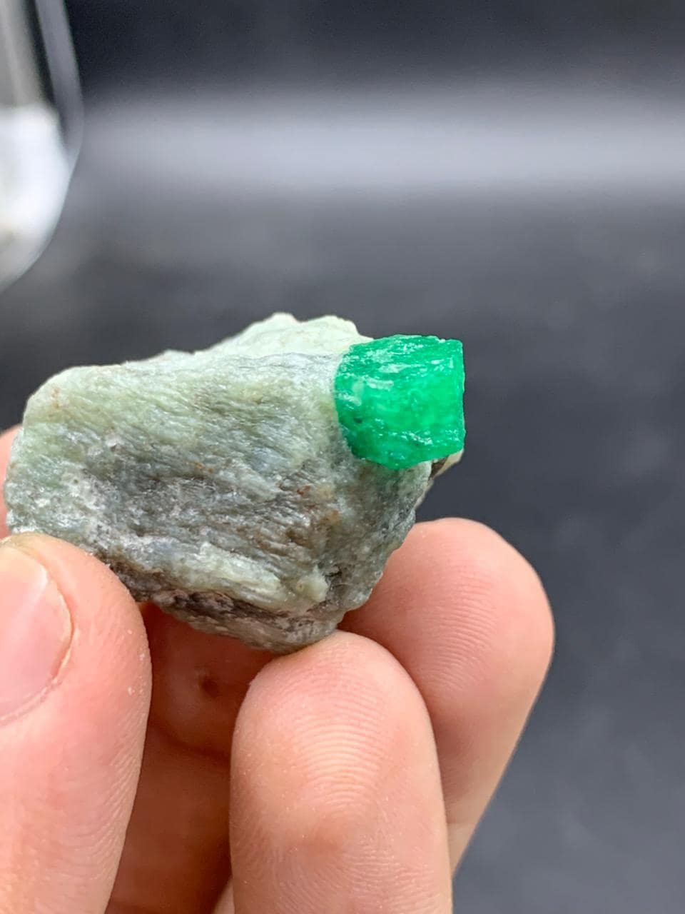 Natural Swat Emerald Specimen 21.55g | Raw Green Emerald Crystal on Matrix | Pakistani Mineral Collector Stone - Image 5