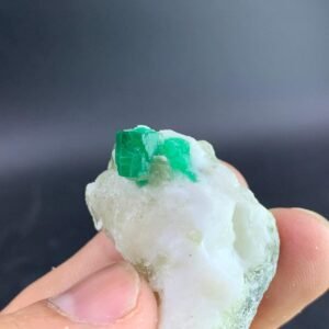 Natural Swat Emerald Crystal on Matrix Specimen 22.80 Grams | Raw Green Emerald from Pakistan |