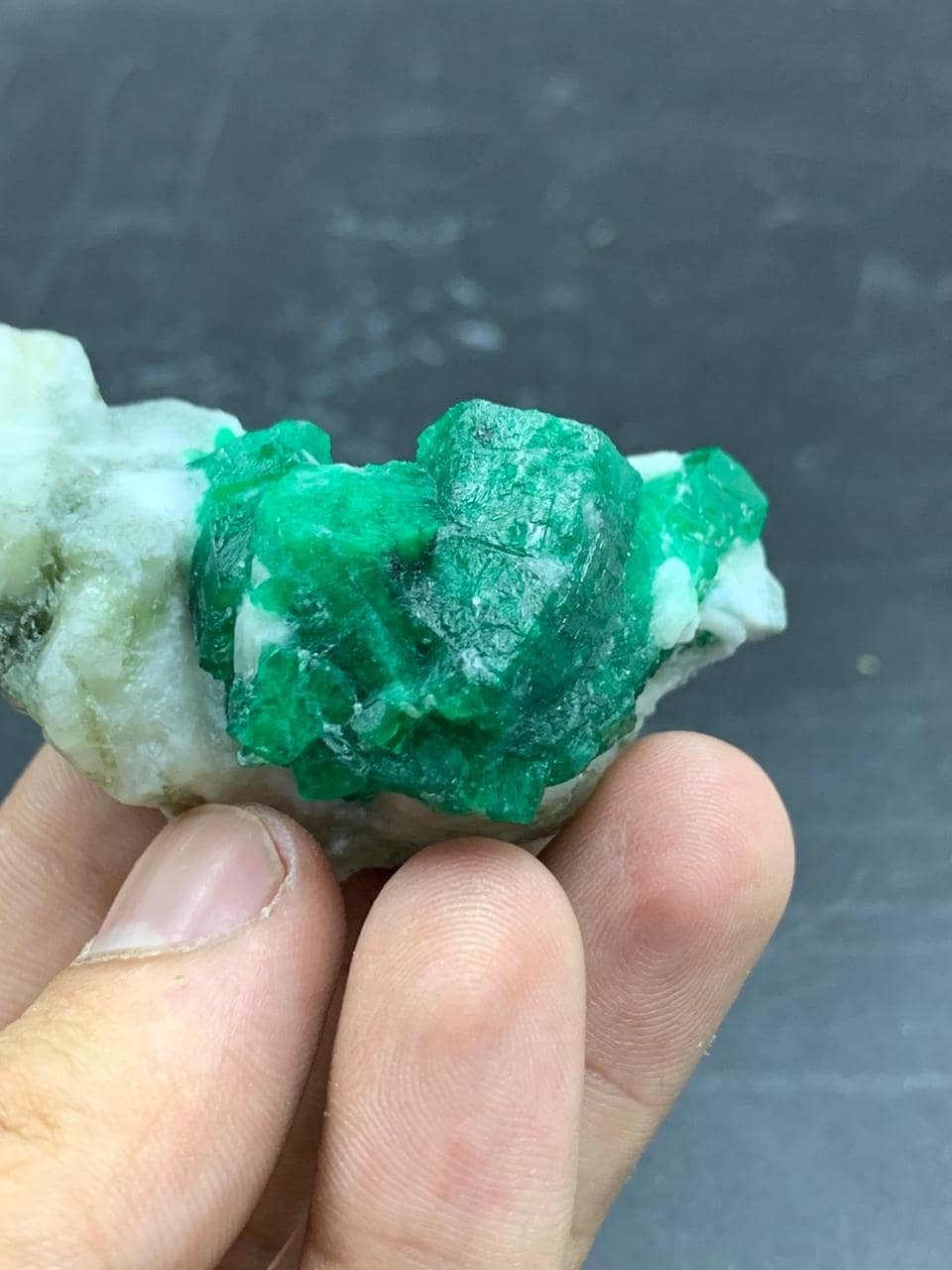 Natural Swat Emerald Crystal on Matrix Specimen 64 Gram | Raw Green Emerald Mineral Cluster | - Image 2