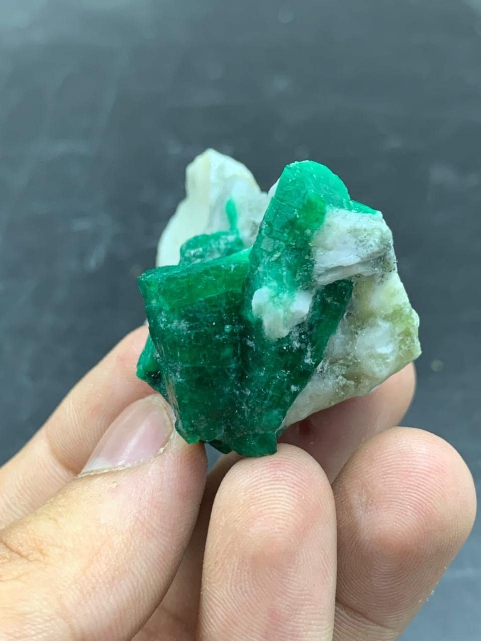 Natural Swat Emerald Crystal on Matrix Specimen 64 Gram | Raw Green Emerald Mineral Cluster | - Image 5