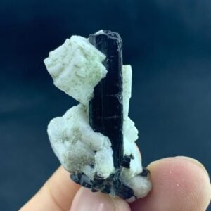 Natural Tourmaline in Matrix Specimen 16.56g | Raw Crystal Mineral | Unique Gemstone Gift