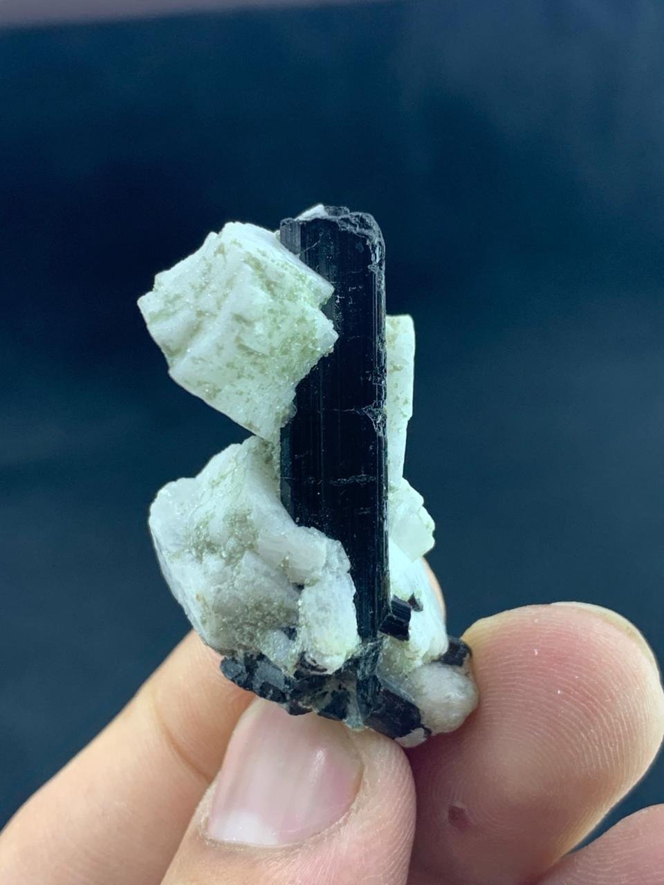 Natural Tourmaline in Matrix Specimen 16.56g | Raw Crystal Mineral | Unique Gemstone Gift