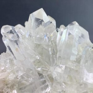 Natural Clear Quartz Crystal Cluster 306g | Rainbow Quartz Specimen | Raw Rock Crystal Point Cluster