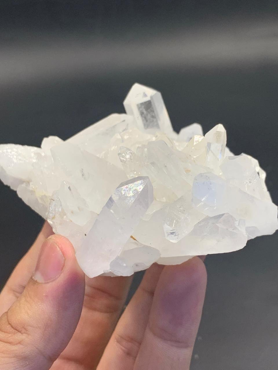 Natural Clear Quartz Crystal Cluster Specimen 215g | Terminated Quartz Points on Matrix | Collector Mineral Display | Healing Crystal Decor - Image 5