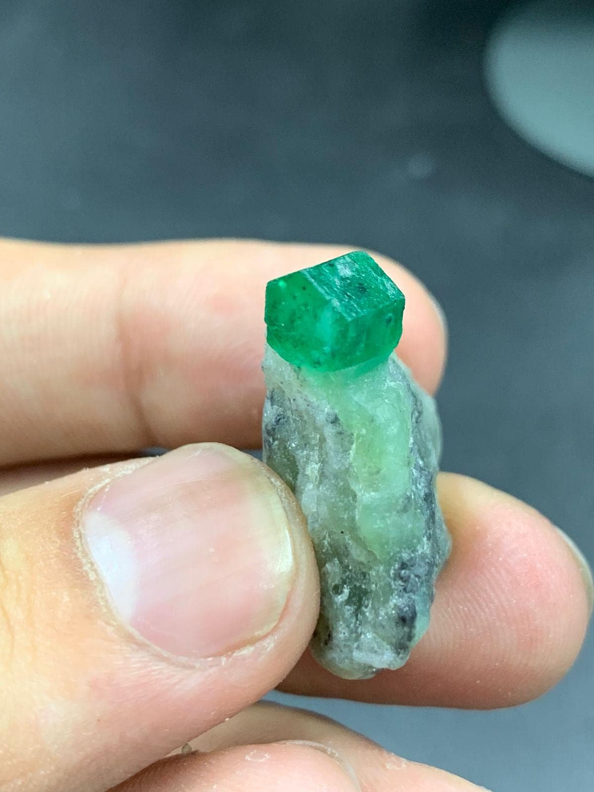 Natural Swat Emerald Specimen   9.35g Rough Emerald Crystal from Pakistan | Collector Mineral | Deep Green Gemstone