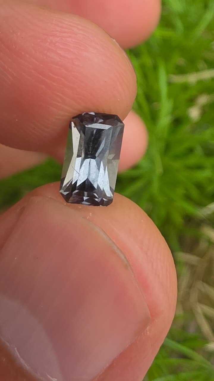 Grey Emerald Cut Spinel (1.50 ct)