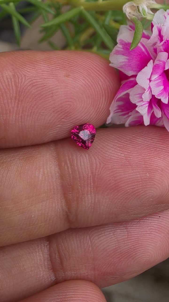 Pinkish-Red Heart Cut Tourmaline (0.70 ct) - Image 8