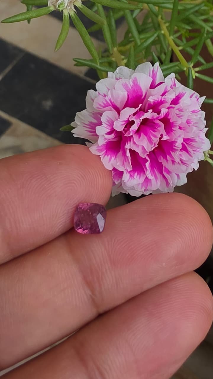Natural Purplish Pink Cushion Cut Spinel (1.40 ct)