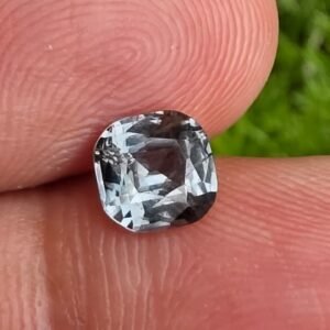 Metallic Grey Spinel-Cushion Cut Natural Gemstone (1.25 ct)