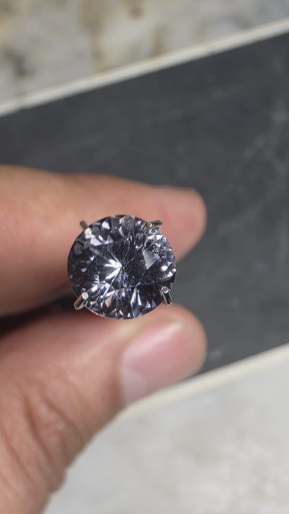 Round Steel Blue Spinel 1.70 ct