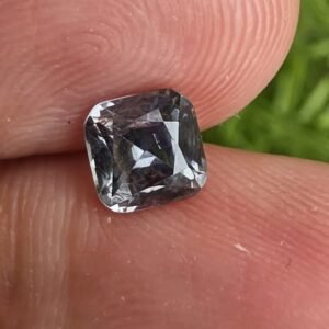 Metallic Grey Spinel-Cushion Cut Natural Gemstone (1.55 ct)